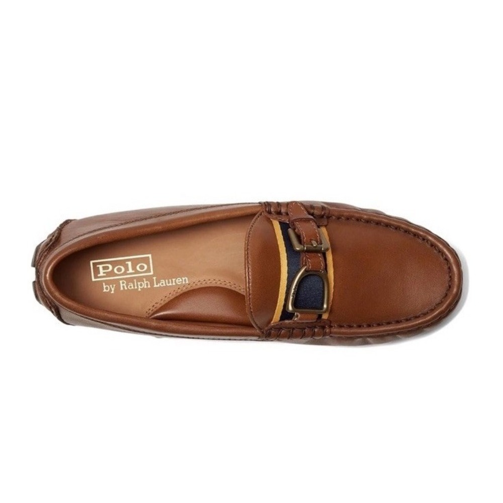 Polo Ralph Lauren Anders Buck Driver Loafers Men's Size 8 Brown Leather Slip On